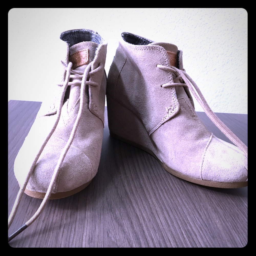 TOMs Desert Wedge Bootie